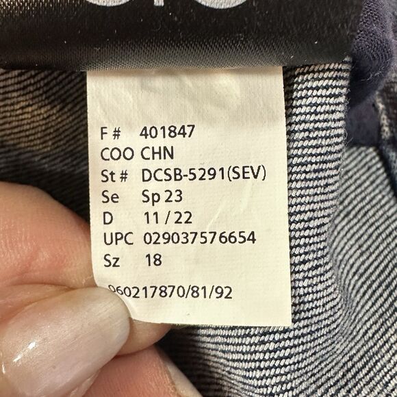 Gloria Vanderbilt X Siriano Collab Denim Blazer Patchwork Jean Jacket Blue Sz 18 - Picture 12 of 12